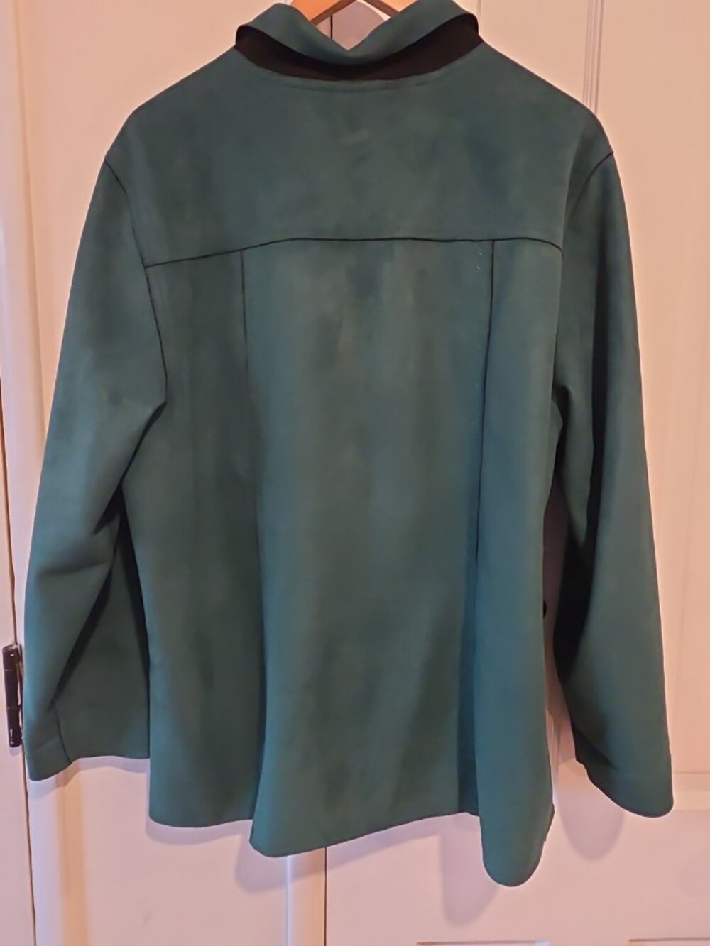 Alfred Dunner Jacket Faux Suede Women's Green Zip Pockets Sz 16 - Picture 6 of 8